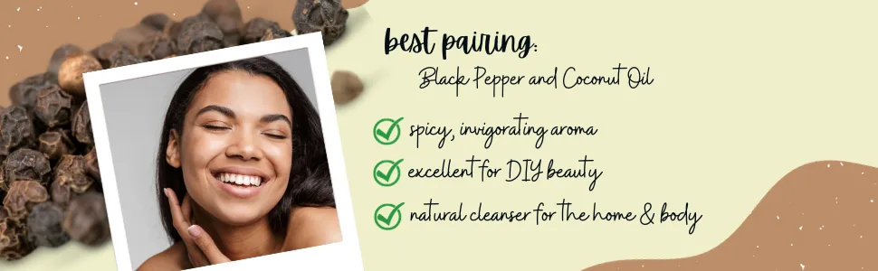 Black Pepper Essential Oil - 100% Pure Therapeutic Grade Essential Oil - 1 fl oz (30ml) - GreenHealth - black pepper coconut oil essential oil cleanser spicy