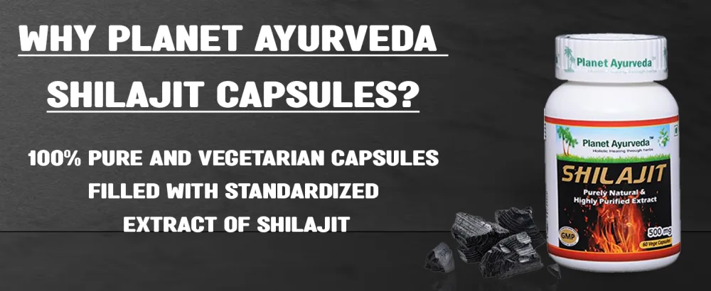 Planet Ayurveda Shilajit Capsules, 500mg Std. Extract, 2 Bottles - product information 5