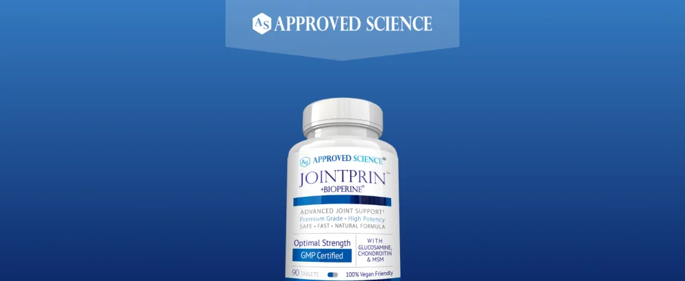 Approved Science Jointprin - Joint Support Supplement - Glucosamine, MSM, Chondroitin, Turmeric, Boswellia, BioPerine - 1 Month Supply 90 Count (Pack of 1) - Jointprin 1