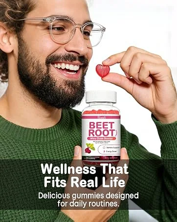 Beet Root Gummies 7000MG Nitric Oxide Beetroot Gummies with Coq 10, Grape Seed, Pomegranate for Circulation & Energy Support Vegan, Non-GMO, 120 Beet Chews 60 Count (Pack of 2) - beet root