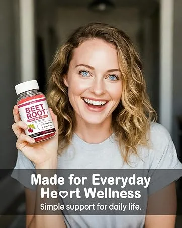 Beet Root Gummies 7000MG Nitric Oxide Beetroot Gummies with Coq 10, Grape Seed, Pomegranate for Circulation & Energy Support Vegan, Non-GMO, 120 Beet Chews 60 Count (Pack of 2) - beet root gummies