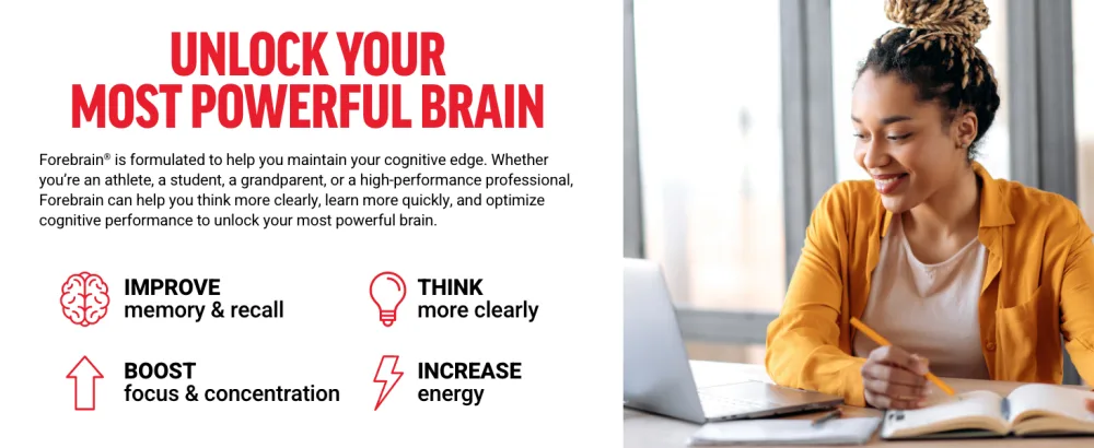 Force Factor Forebrain Nootropic Brain Supplement with Caffeine Bacopa and Huperzine A Capsules 3Pack, White, 90 Count - unlock your most powerful brain