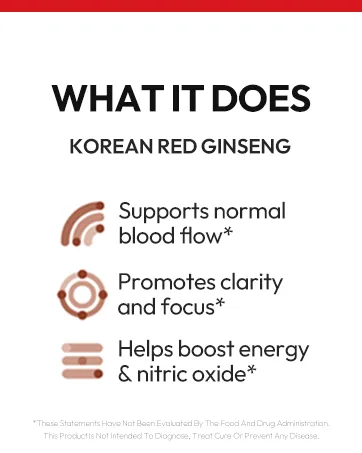 Korean Red Ginseng Extract Capsule Plus - All-in-One Vegan Supplements - Energy Boost & Immune Support, Caffeine Free & Non-GMO (600mg, 30 Capsules) - product information 5