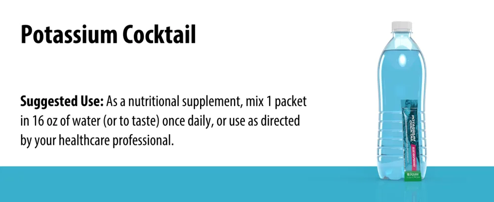 Jigsaw Health Potassium Cocktail | Formerly Pickleball Cocktail | Blue Raspberry Flavor | 60 Servings (Packets) - Potassium Cocktail (Blue Raspberry) (Packets)