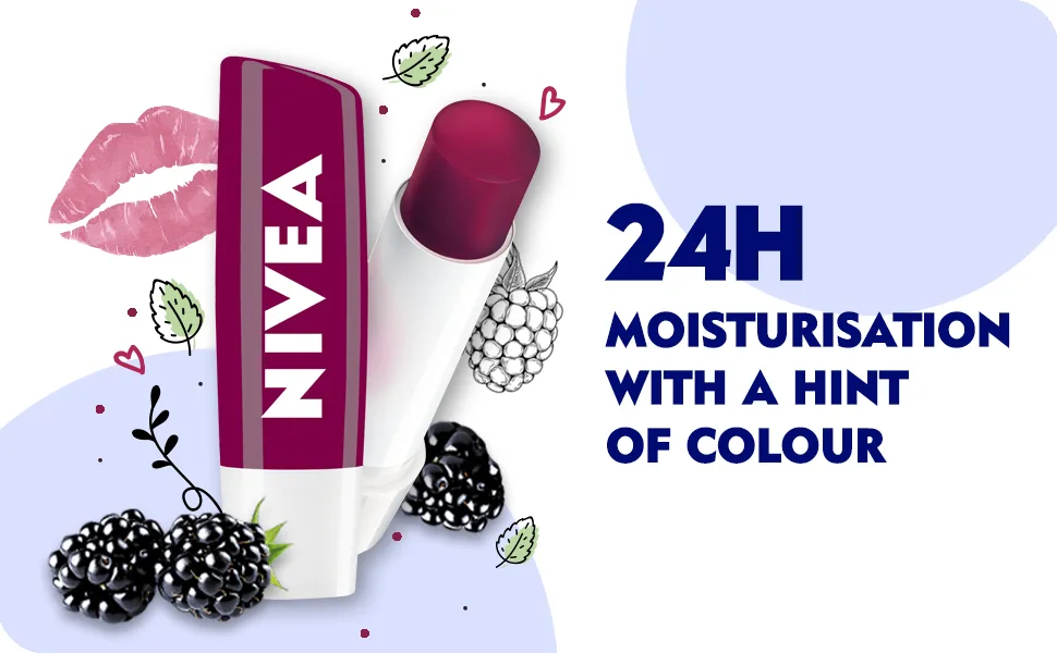 Nivea Lip Care Fruity Shine  Blackberry  4.8g - product information 2
