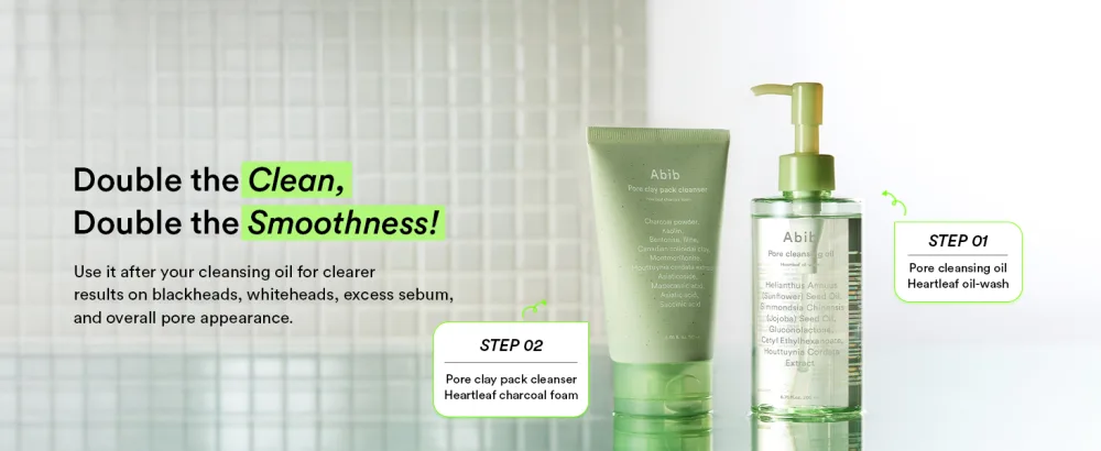 Abib Pore Clay Pack Cleanser Heartleaf Charcoal Foam, 4.05 fl oz, Mousse Form, Oil Control, Unscented - Double the clean, double the smoothness! Use after cleansing oil for maximum benefits.