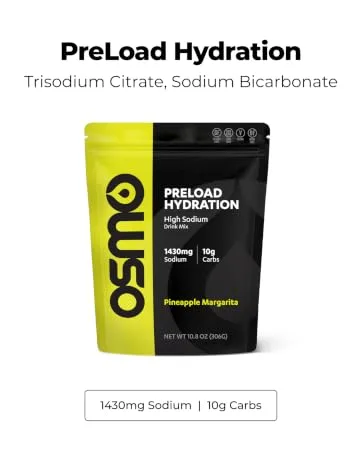 Osmo Active Hydration Electrolyte Powder (20 Servings) - Includes Sodium, Magnesium, Potassium, Carbs & Vitamins, Cane Sugar - All Natural, 3X Faster Hydration, Boosts Power & Endurance, Lemon Lime Lemon Lime 14.8 Ounce (Pa  - PreLoad