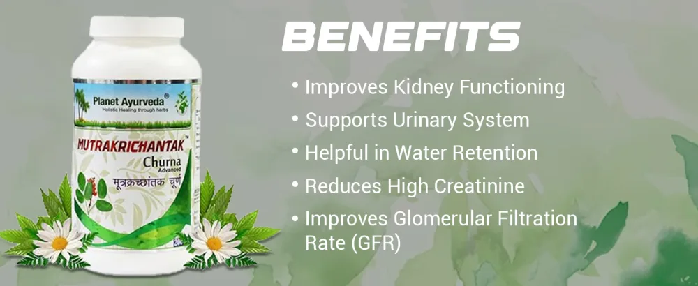 Planet Ayurveda Mutrakrichantak Churna, 200 Grams 2 Jars - Benefits