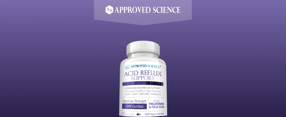 Approved Science Acid Reflux Support - with Melatonin, Marshmallow Root, L-Taurine -180 Capsules - Vegan 180 Count (Pack of 1) - acidreflux