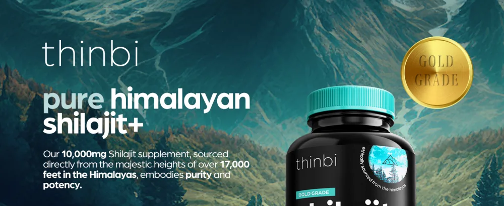 Thinbi Pure Himalayan Shilajit Capsules with Fulvic Acid & Trace Minerals - 90 Count - shilajit 10000 mg thinbi supplements