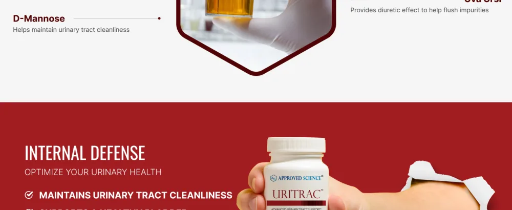 Approved Science Uritrac - UTI Support - Cranberry, D-Mannose, Lingonberry - Vegan Friendly - 60 Capsules per Bottle - Pack of 2 1 Count (Pack of 2) - Uritrac 4
