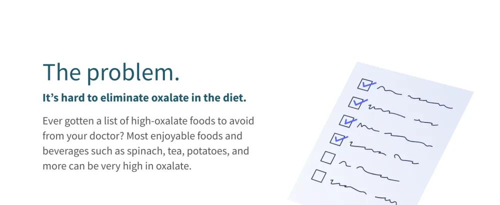 LithoLyte OxFree | Kidney Health Support & Protector | Oxalate Reducing Tablets for Calcium Oxalate Balance | Science-Based Support Beyond Cleanse, Detox, or Stone Dissolver Supplements | 120 Tablets - the problem list