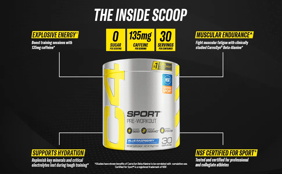Cellucor C4 Pre Workout Powder, Fruit Punch | NSF Certified for Sport | 30 Servings | Pack of 2 - inside scoop