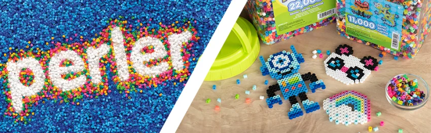 Perler Bead Large Organizer Stackable Storage Container Bead Trays  3pc. Square - perler fuse beads, fun kids craft activity, iron beads, shapes, colorful, craft kit, creativity set