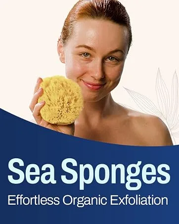 HartFelt Ergonomic Back Scrubber - Hands-Free Shower Exfoliator with Non-Slip Loops for Hard-to-Reach Areas - HartFelt Sea Sponges