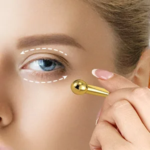 Lisapack 4 Pack Metal Eye Cream Applicator, Eye Serum Roller Ball Massager Stick for Reduce Depuffer, Massage (Silver&Rose Gold) - roller