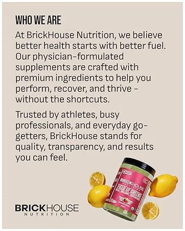 BRICKHOUSE NUTRITION Foundation: Creatine for Men with Peak ATP | Muscle Builder & Recovery Support | Non-Stimulant Workout Supplement for Men (1 pk) - product information 2