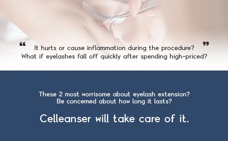 Foaming Lash Cleanser/Wash for Extensions & Natural Lashes/Makeup bubble Remover 50ml / 1.7 fl Oz - celleanser