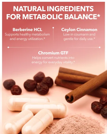 Intimate Rose Berberine with Ceylon Cinnamon & Chromium Supplement - 1500mg Complex for Blood Sugar & Immune System Support, 90 Capsules - Berberine with Ceylon Cinnamon