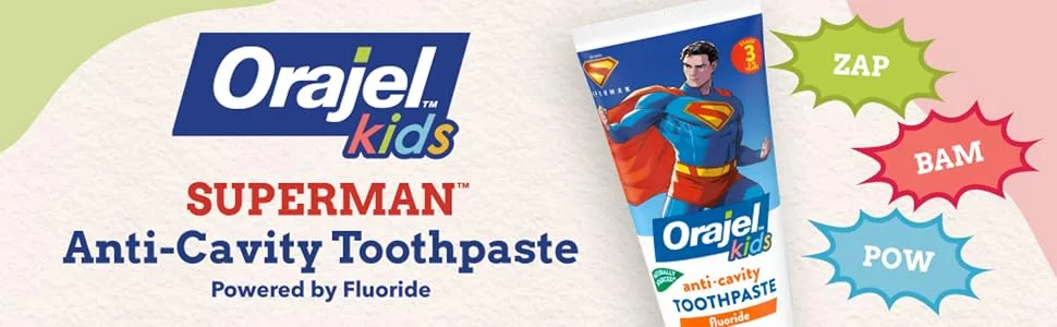 Orajel Kids Anti-Cavity Toothpaste, Natural Watermelon Flavor, 4.2 Oz Tube, 4-Pack - image