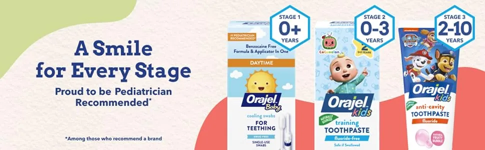 Orajel Kids Anti-Cavity Toothpaste, Natural Watermelon Flavor, 4.2 Oz Tube, 4-Pack - image