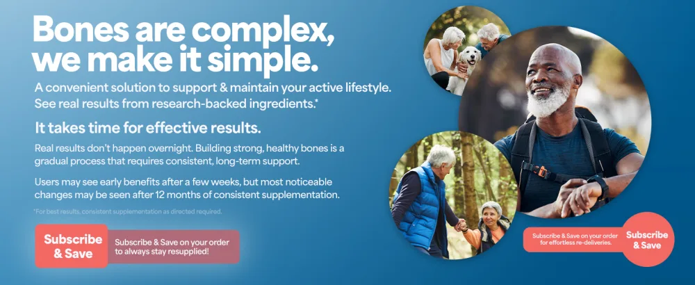 OCEAN ESSENCE Total Bone Support - Plant-Based Algae Calcium Supplement for Supporting Bone Density & Strength - for Men & Women 35+ - 120 Natural Calcium Capsules - Vitamins for Optimal Health 1-pack - Bones are complex - we make it simple