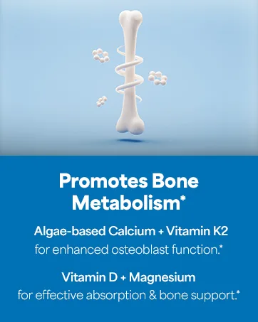 OCEAN ESSENCE Total Bone Support - Plant-Based Algae Calcium Supplement for Supporting Bone Density & Strength - for Men & Women 35+ - 120 Natural Calcium Capsules - Vitamins for Optimal Health 1-pack - Ocean Essence Total Bone Support