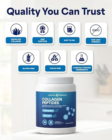 OCEAN ESSENCE Total Bone Support - Plant-Based Algae Calcium Supplement for Supporting Bone Density & Strength - for Men & Women 35+ - 120 Natural Calcium Capsules - Vitamins for Optimal Health 1-pack - Quality you can trust