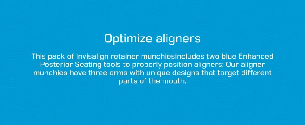 Invisalign Munchies EPS Aligner and Retainer Tray Seaters, Aligner Chewies (Pack of 2) (Blue) - Invisalign Munchies