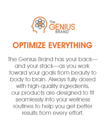 The Genius Brand Genius Lion's Mane - Plant-Based Supplement for Memory, Focus & Mood Support - Organic & Non-GMO - 120 Veggie Capsules - Nootropics Master System Stamets Community Gummy Capsule Superfood Herbal Vitamins Tea Nutrition