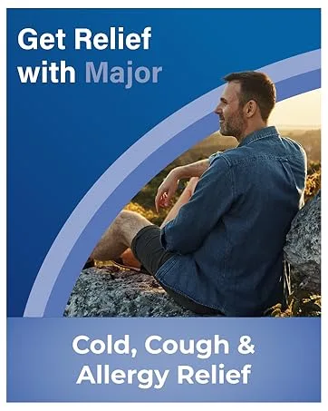 MAJOR Stress Formula - High Potency Stress Formula Vitamins - Dietary Supplement - 60 Tablets - Man sitting on rock cold cough allergy relief