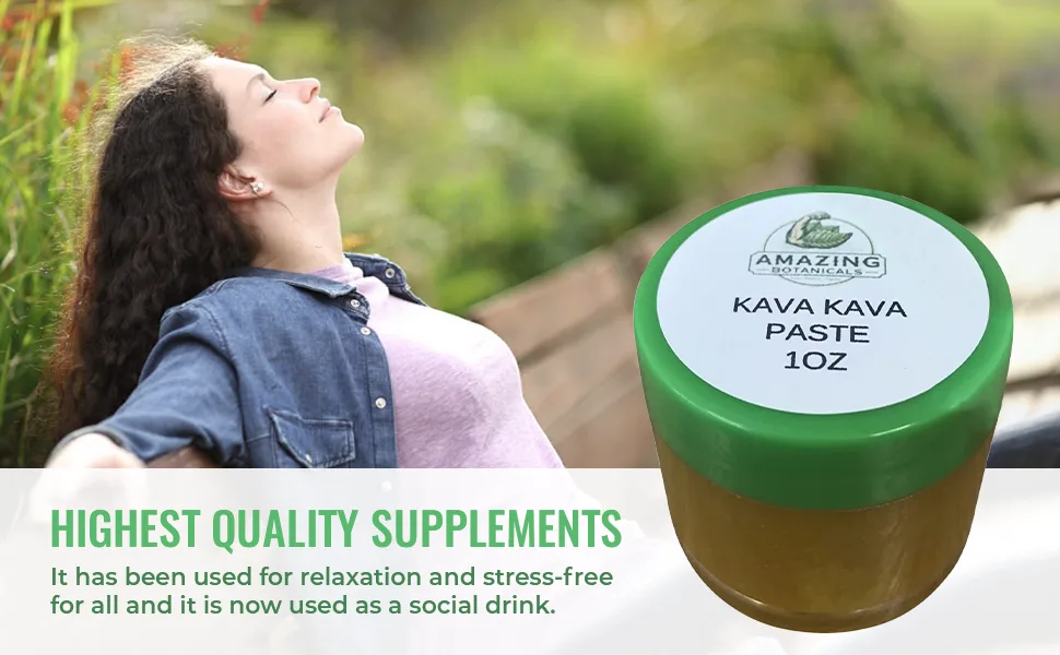 Amazing Botanicals Kava Kava 80% Kavalactone Extract Paste, High Potency Extract, New and Improved Formula (1OZ / 28 Grams) - eheg