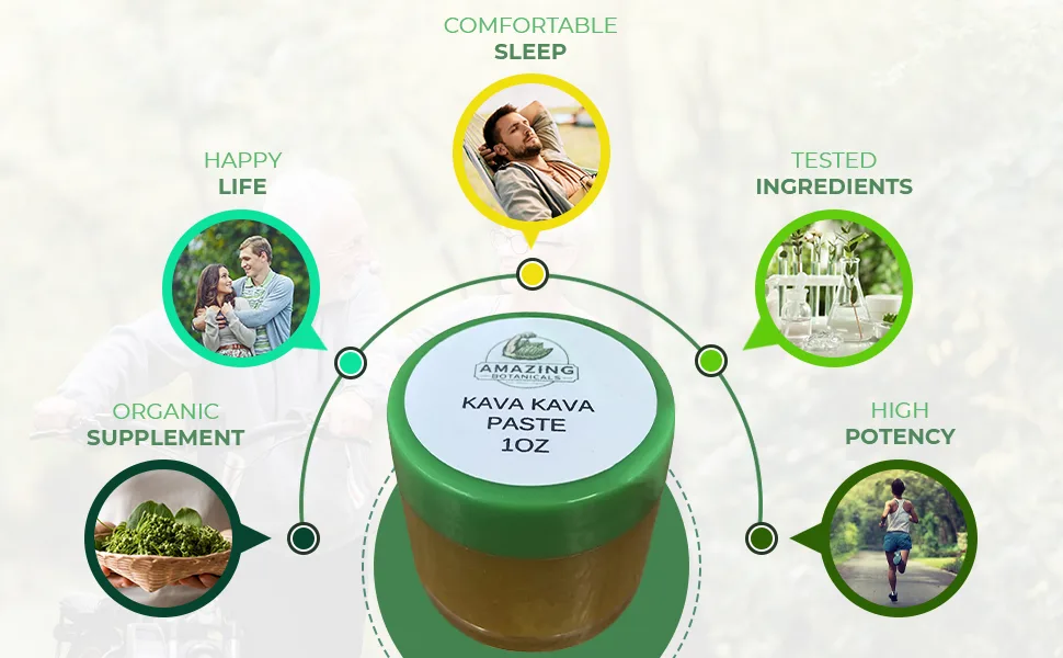 Amazing Botanicals Kava Kava 80% Kavalactone Extract Paste, High Potency Extract, New and Improved Formula (1OZ / 28 Grams) - rtjrj
