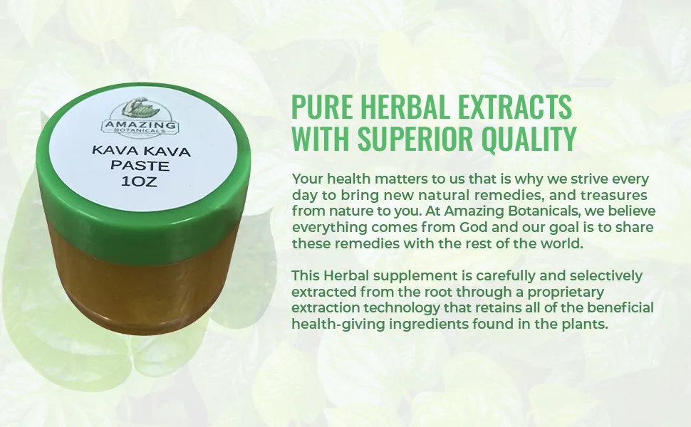 Amazing Botanicals Kava Kava 80% Kavalactone Extract Paste, High Potency Extract, New and Improved Formula (1OZ / 28 Grams) - yjrw