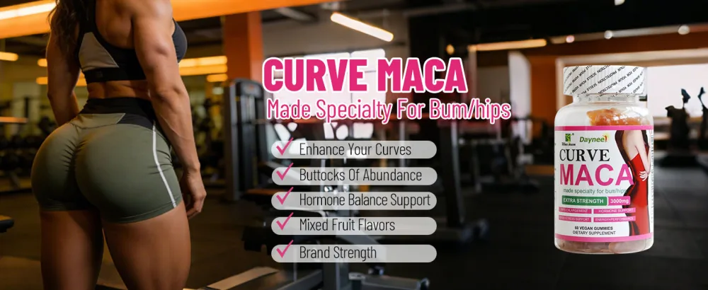 Wins Town Curve Maca Gummies, Premium Maca Root, Vitamin Supplement for Body Wellness, Energy & Hip Curves, 60 Count - Curve Maca Gummies