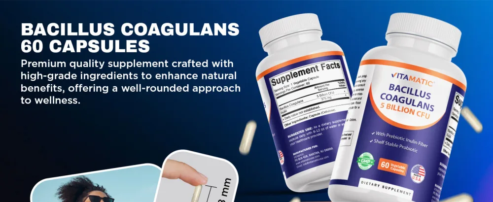 Vitamatic Bacillus Coagulans Shelf Stable Probiotic Supplement - Promote GI Digestive Health - 60 Vegetable Capsules - Survives Stomach Acids- 2 Pack - product information 12