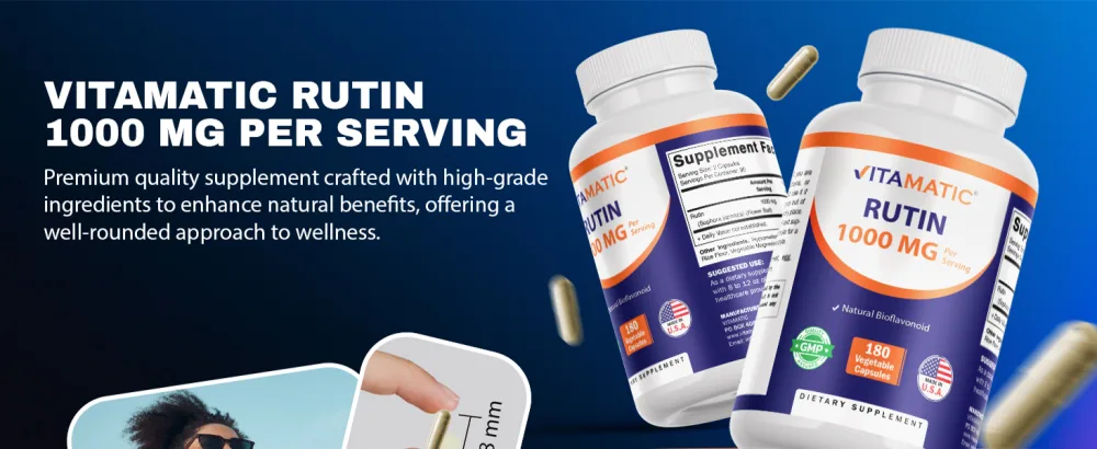 Vitamatic Rutin, 180 Vegetable Capsules (500 mg per Capsule) - product information 12