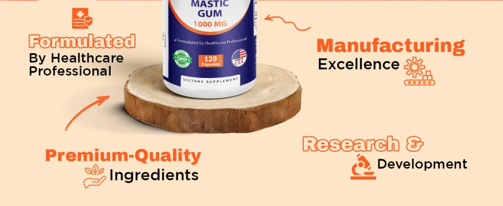 Vitamatic Mastic Gum 1000mg 3 Pack (360 Capsules Total) Support for Digestive Function, Gastrointestinal Health, Immune System & Oral Wellness - product information 14