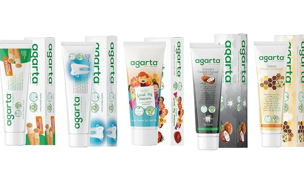 AGARTA Natural Activated Charcoal Toothpaste 100 ML - toothpaste background