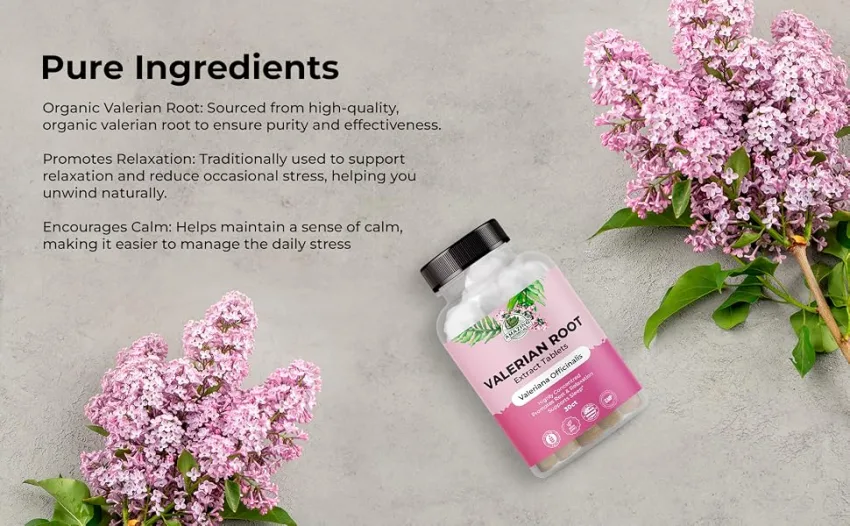 Amazing Botanicals Valerian Root Tablets - Organic Valerian Root Extract 200mg per Tablet for Relaxation and Calm - 30 Count - valerian extract tablets