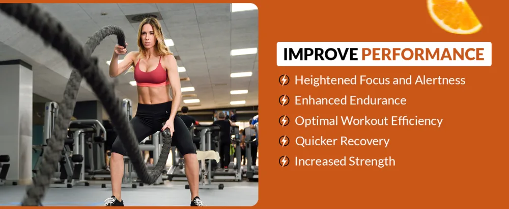 EnergyFirst Prefuel Vegan Pre-Workout Powder, Zero Sugar, All-Natural Energizer with Immune Support Orange Flavor, 30 Servings for Maximum Workout Performance - pre work out