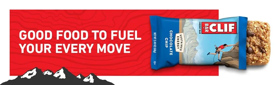 CLIF BAR - Energy Protein Bars - Chocolate Chip - Made with Organic Oats - Energy Bars - Non-GMO - (15 Pack) Chocolate Chip 15 Count - image