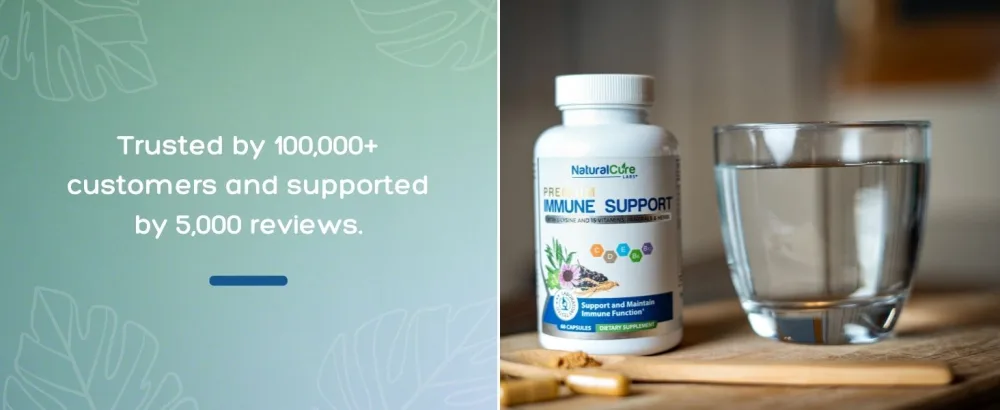 Natural Cure Labs Premium Immune Support 60 Count (Pack of 1) - trusted by 100000 customers