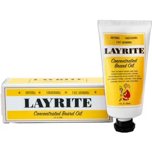 Layrite Concentrated Beard Oil  2 Fl Oz - Beard Oil Shave Clean Pomade Classic Barber Barbershop Moisturizing Best Thick Hydrating Lotion