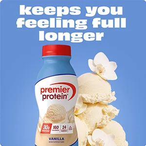 Premier Protein Shake, Cinnamon Roll, 30g Protein, No Added Sugar, 24 Vitamins & Minerals to Support Immune Health, 11.5 fl oz, 1 Pack (Packaging May Vary) - keeps you feeling full longer