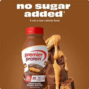 Premier Protein Shake, Cinnamon Roll, 30g Protein, No Added Sugar, 24 Vitamins & Minerals to Support Immune Health, 11.5 fl oz, 1 Pack (Packaging May Vary) - no sugar added