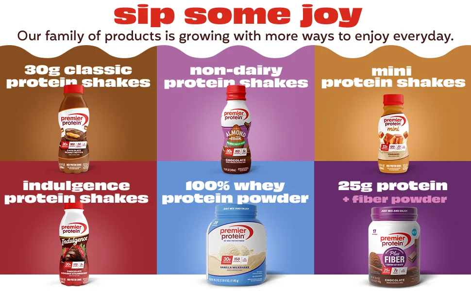 Premier Protein Shake, Limited Edition, Winter Mint Chocolate, 30g Protein, No Added Sugar, 24 Vitamins & Minerals to Support Immune Health, 11.5 fl oz, 12 Pack - sip some joy