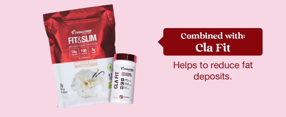 Evolution Advance Nutrition Fit & Slim Blend, 2 Pounds + Resistance Loop Bands for Home Exercise Grass Fed Whey Protein Powder, Easy Digesting, Keto Approved, Non GMO, Stevia Sweetened (Vanilla) - Cla Fit, reduce fat deposits, Fit&Slim