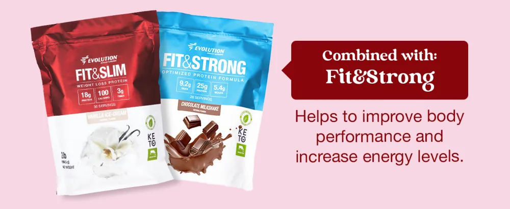 Evolution Advance Nutrition Fit & Slim Blend, 2 Pounds + Resistance Loop Bands for Home Exercise Grass Fed Whey Protein Powder, Easy Digesting, Keto Approved, Non GMO, Stevia Sweetened (Vanilla) - Fit&Strong, Fit&Slim, increase energy levels, muscle definition