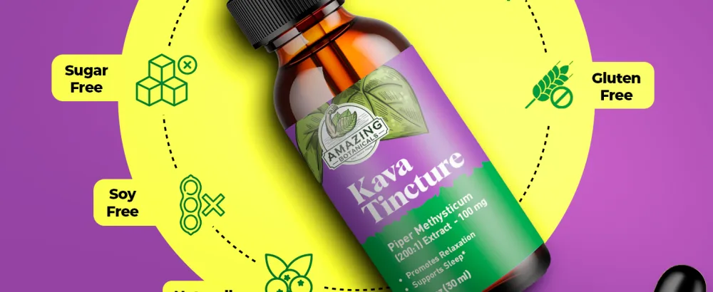 Kava Kava Tincture Herbal Extract for Natural Calm & Relaxation 70% Kavalactones Extract Tincture High-Potency Blend Premium Liquid Supplement 30ml (1oz) - kava tincture 1oz